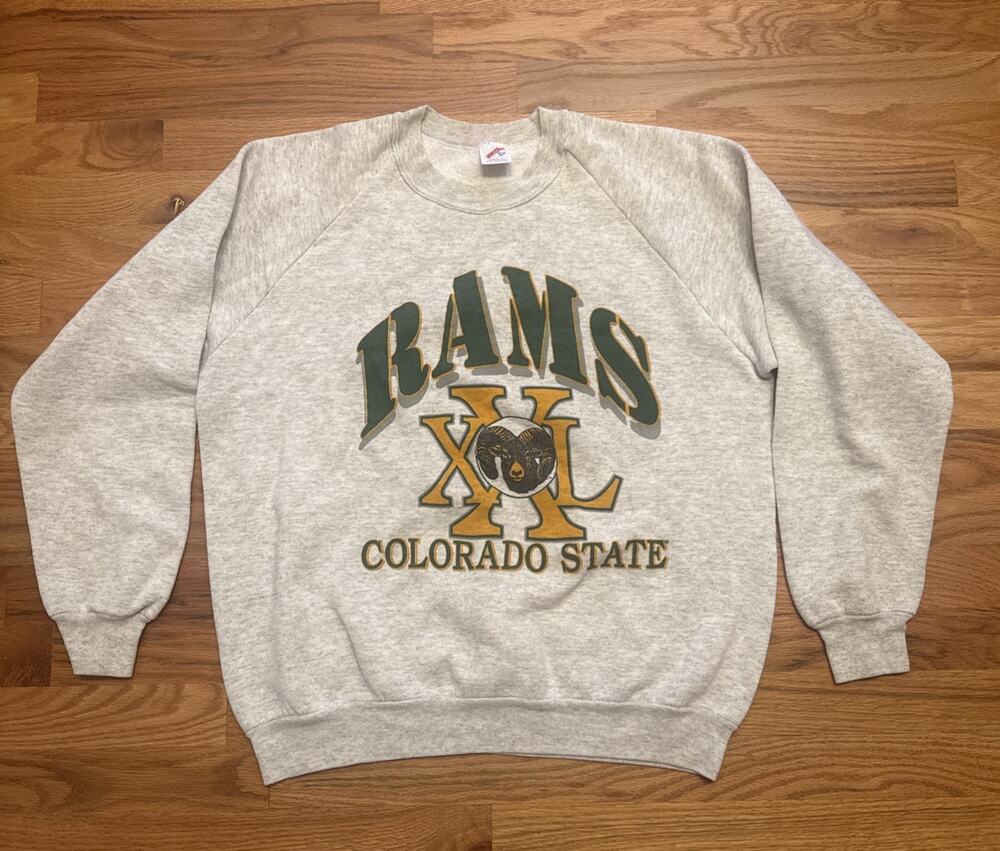 Vintage Colorado State Rams Crewneck Sweatshirt USA XL 90's JERZEES